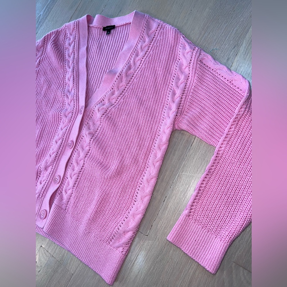 EUC Talbots XL Pink Cardigan - Picture 6 of 9